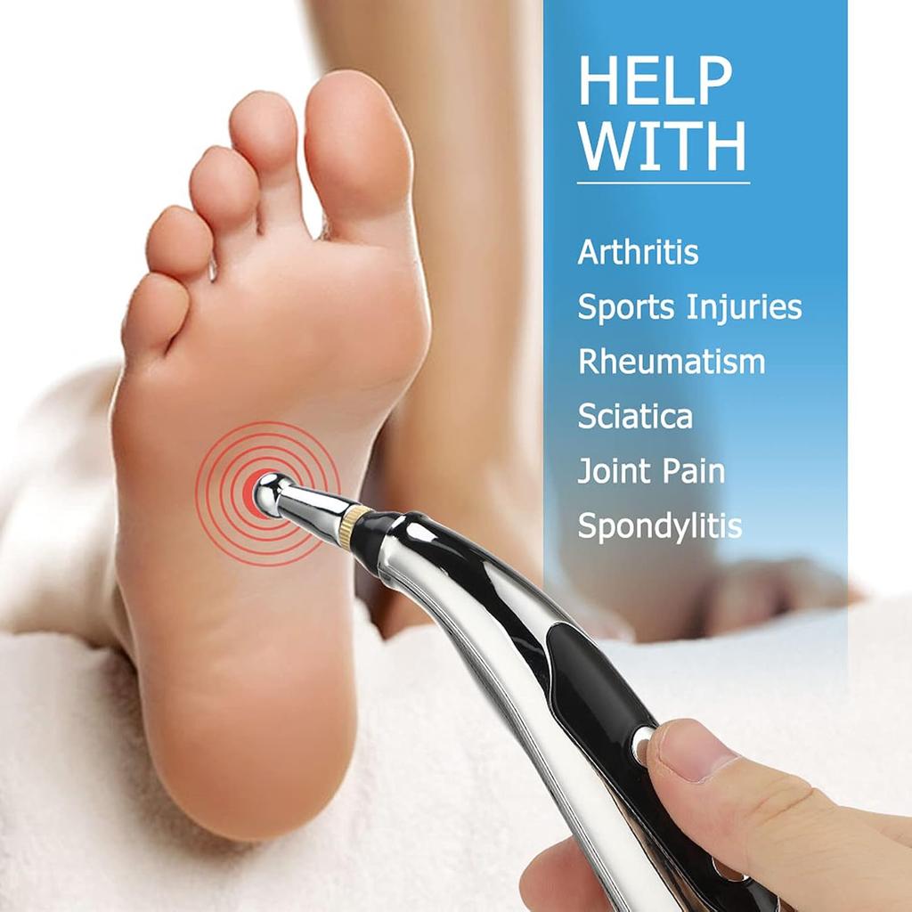 5-in-1Electronic Acupuncture Pen Electric Meridians Therapy Heal Massager Meridian Energy Pen Relief Pain Tools
