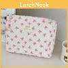 Stylish Wrinkled Bow Toiletry Bag With Large Capacity For Home And Outdoors