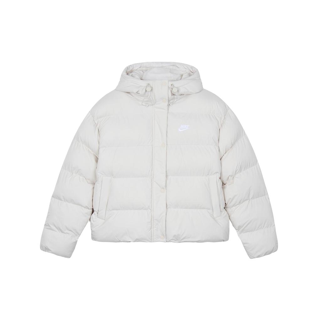 Nike Solid Color Windproof Warm Short Hooded Padded Jacket Women Outerwear White FD8291-104