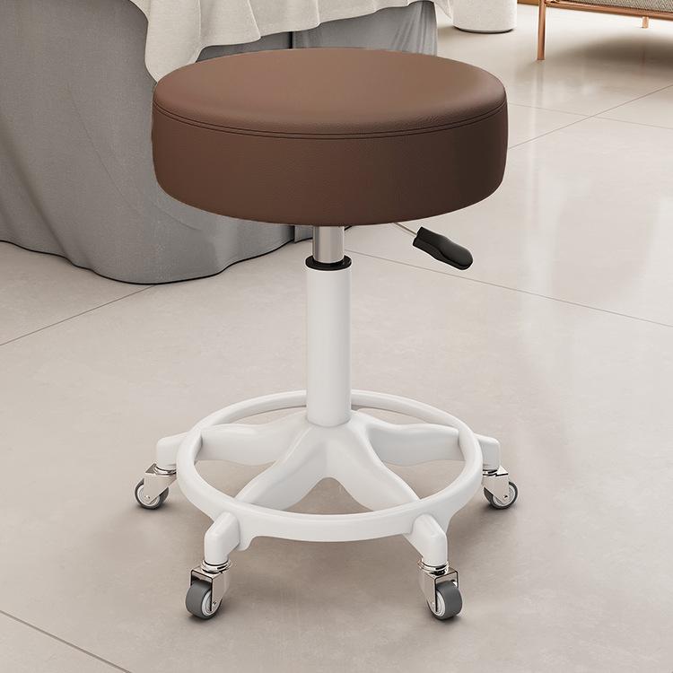 Beauty Rotating Stool with Backrest - Makeup/Barber/Dressing Table Chair with Casters