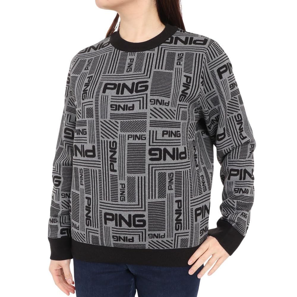 

PING Apparel Women s Crew Neck Sweater (Arizona Maze Print with Windproof Lining) / Golf / 622-3270004 021_Top Gray L