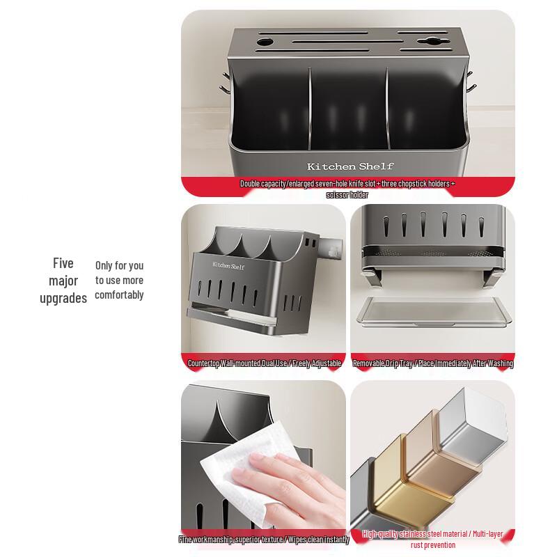 Stainless Steel Multifunction Kitchen Storage Rack