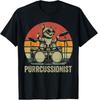 Kitten Rock Playing Drums Retro Drummer Cat Purrcussionist T-Shirt