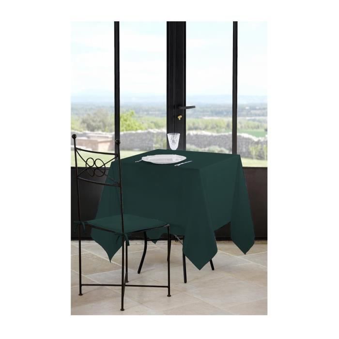 Nappe Carrée - Nels - Emeraude - 180 X 180 Cm - 100% Polyester - Ourlet