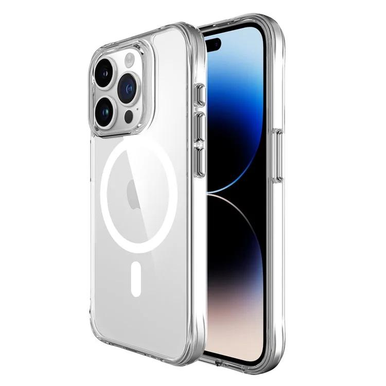 

For iPhone 16 Pro Case Compatible with MagSafe TPU+PC Clear Phone Cover