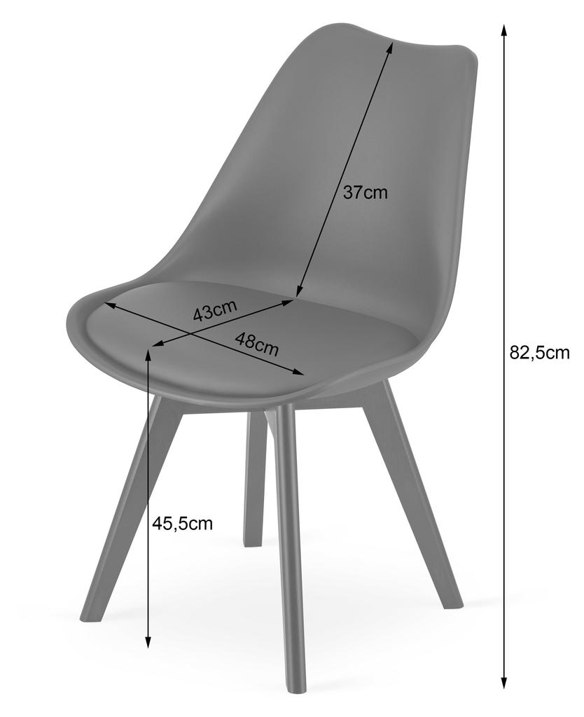 MARK chair black and white / black legs x 2