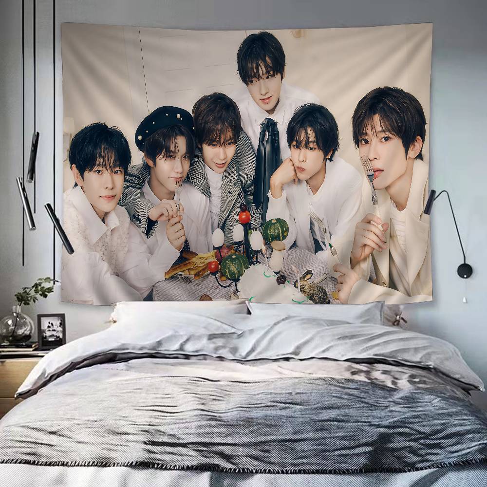 Boy Band NNCT Wish Singer Printed Large Wall Tapestry Wall Hanging Decoration Household Decor Blanket