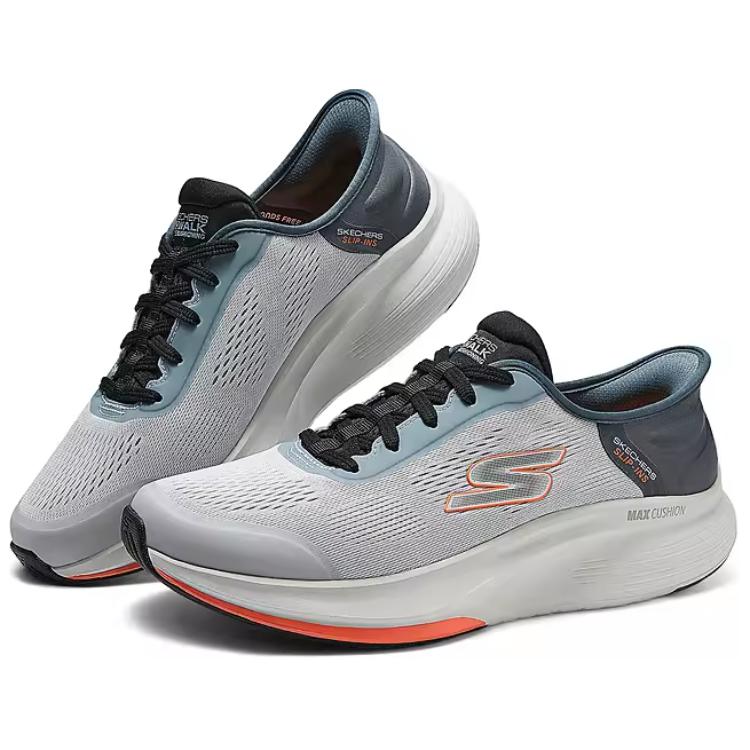Skechers Go Walk Comfortable Versatile Low-Top Casual Shoes Men Sneakers Gray Blue 216584-GYBL