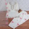 Women's White Silk Floral Embroidered Kurta, Salwar, and Dupatta Set