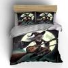 Halloween Witch Art Decor Set Soft Comfortable Duvet Cover Bedding Set Included 1*Duvet Cover & 2*Pillowcases, Gift