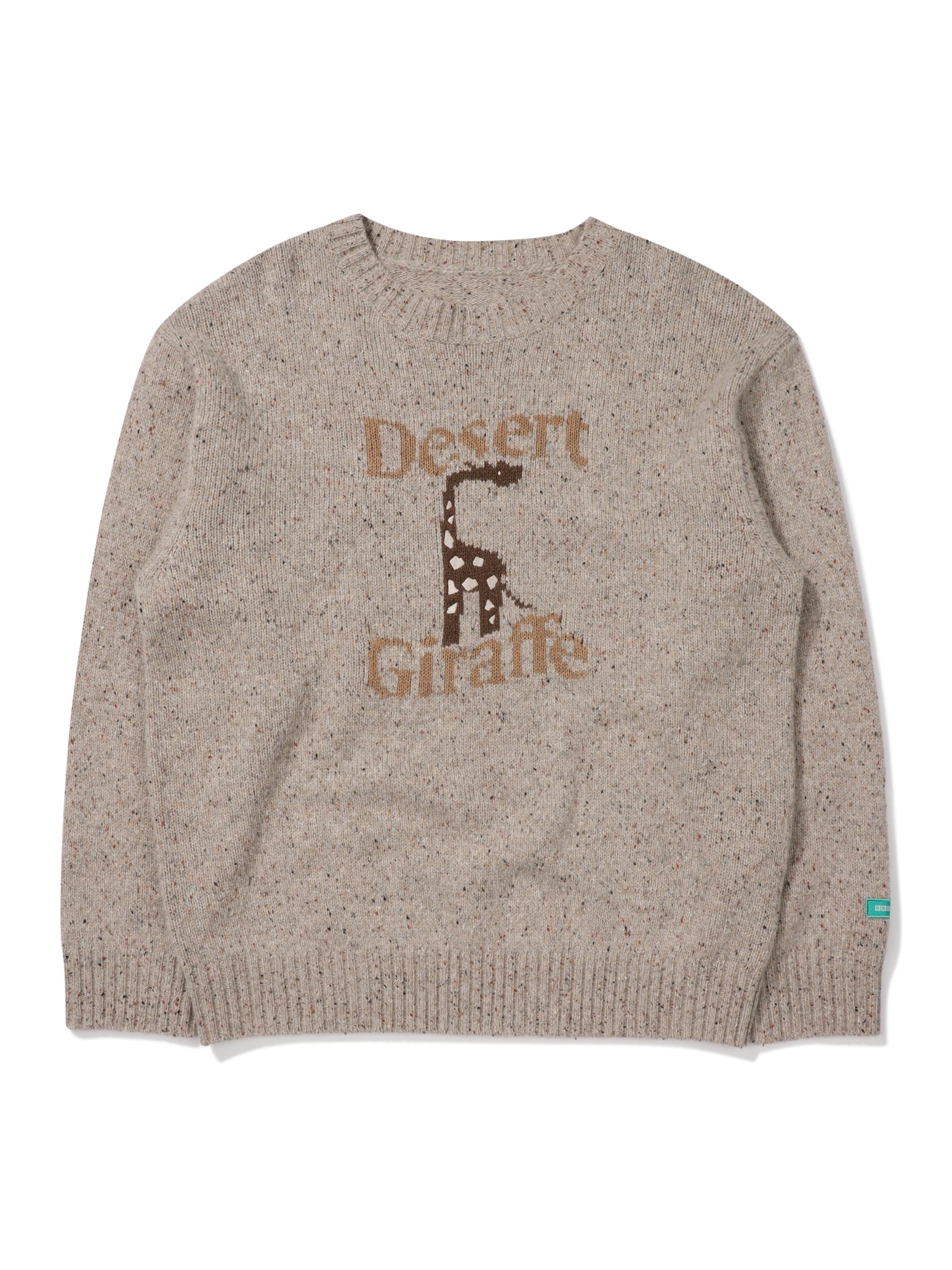 Bbc Earth Mix Texture Animal Round Sweater_Melange Beige Iv/095