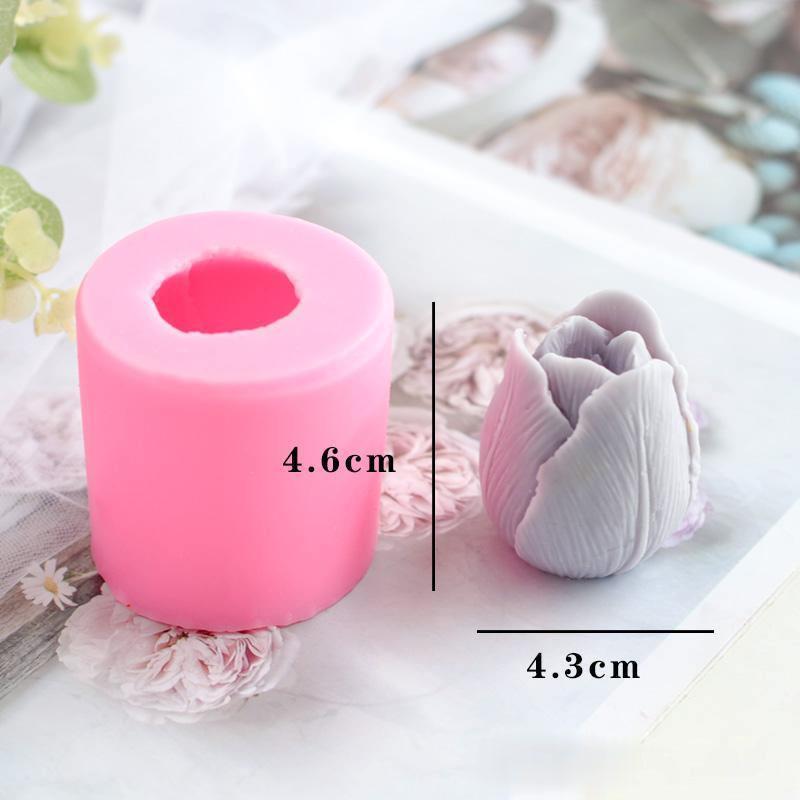 DIY Flower Soap Silicone Mold 3D Tulip Candle Mold Handmade Chocolate Cake Mold Silicone Mold Soap Forms Soap Making Supplies