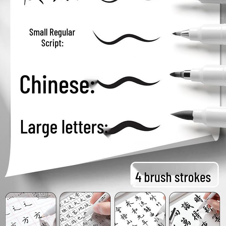 Elegant Calligraphy Brush Pen - Student & Adult Beginner, Fountain Pen Style with Soft Tip for Regular Script