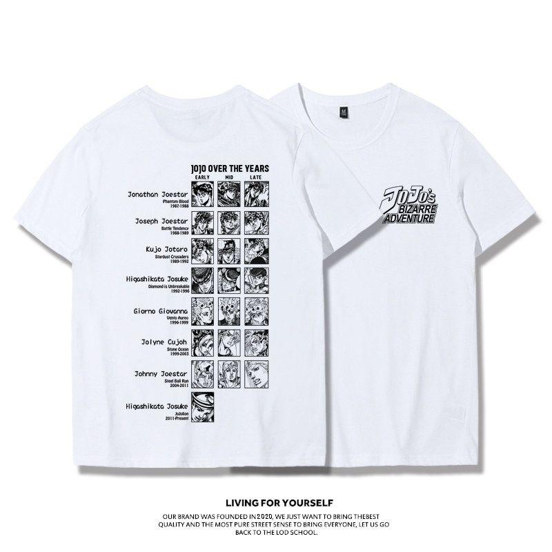 JOJO's Fantastic Adventure Peripheral T-Shirt Empty Strip Seitaro Anime Second Dimension Qiaoqiao Family Cotton Short Sleeve Men