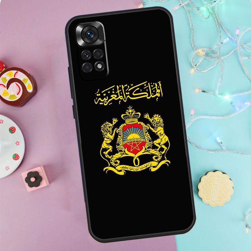 Morocco Flag Coat Of Arms Case For Xiaomi Redmi Note 14 Pro 9 10 11 12 13 9S 10S 11S 12S Redmi 14C 10C 12C 13C Cover