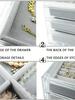 Acrylic Velvet Jewelry Organizer with 3 Drawers Stackable Display Storage Earrings Necklace Bracelets Box Holder Case for Women