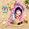 Doll Print Beach Towel, Versatile Lightweight Absorbent Beach Towel for Pool Surf Yoga Bathroom, Perfect Birthday Holiday Gift