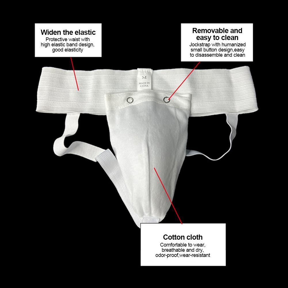 Karate Boxe Jockstrap Destacável Engrossar Casca Rígida Jockstrap Confortável Protetor Respirável #468758