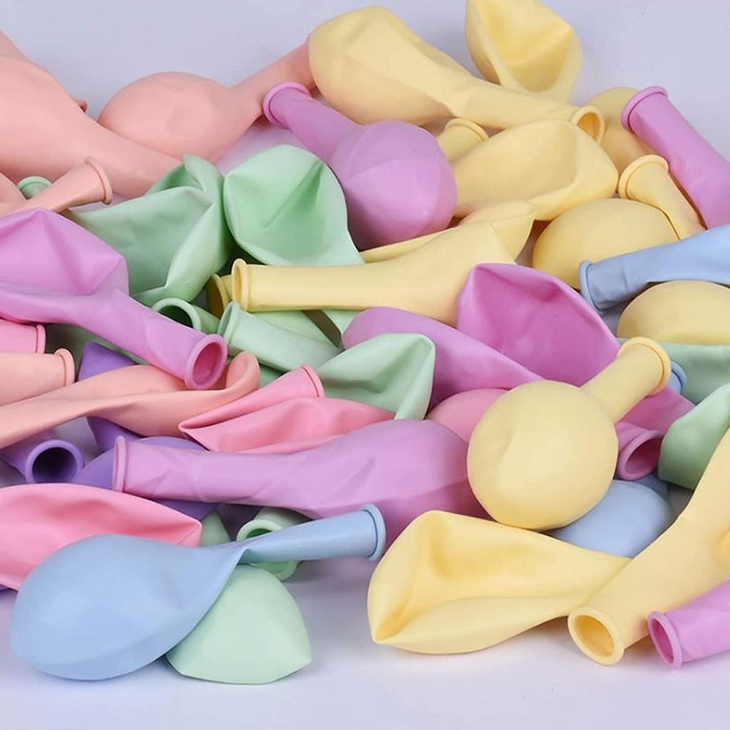 Set 60 Bastoncini Per Palloncini Colorati Macaron | Con Coppe Riutilizzabili | Per Feste, Compleanni E Lauree