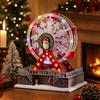 Rotating Ferris Wheel Music Box with Lights for Christmas Home Decor Ornament