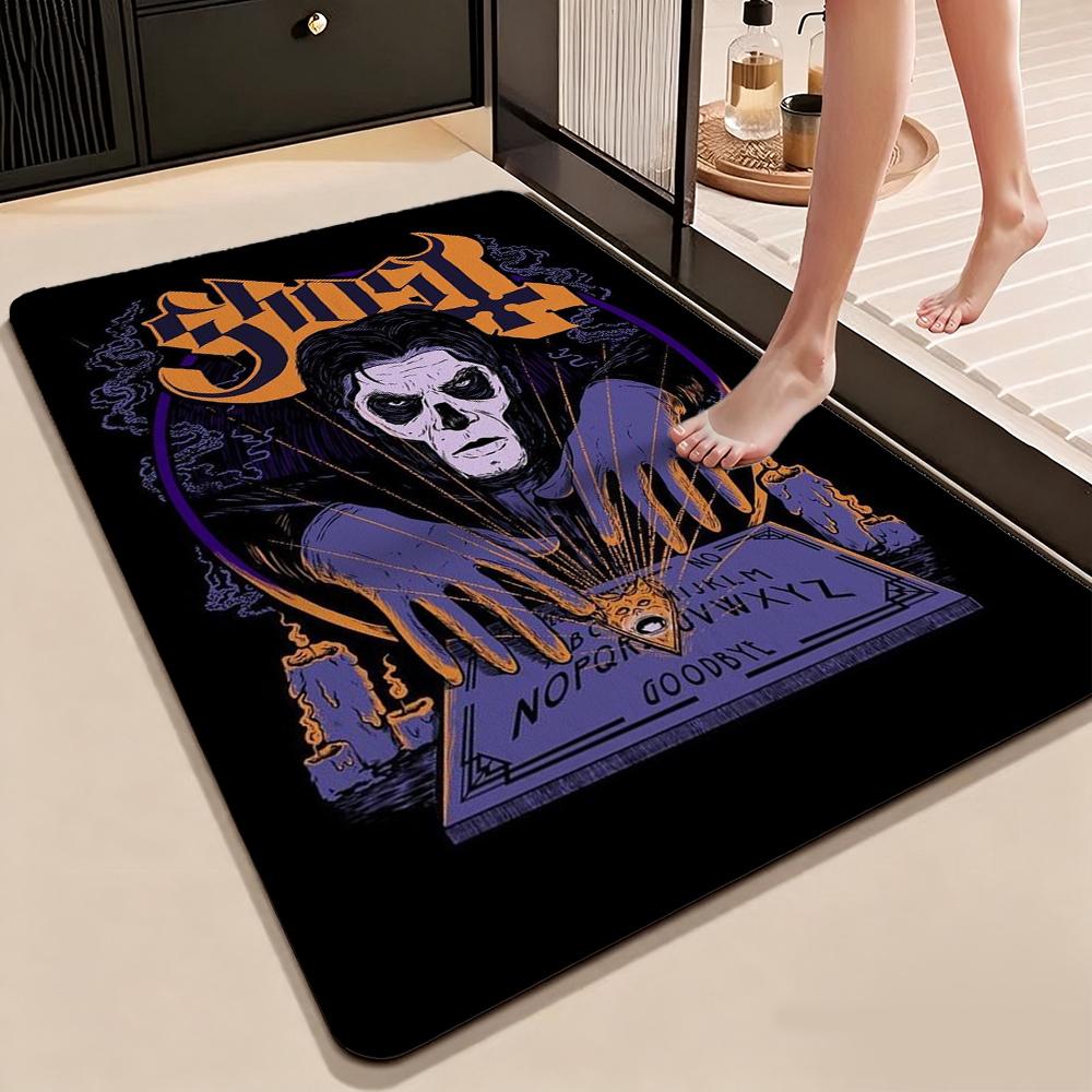 Dark Gothic Skeleton Bishop Rectangular Rug Soft Nonslip Carpet For Hallway Doorway Kitchen Home Decor Great Holiday Gift
