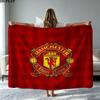1PC Manchester United F Custom Name Patterned Flannel Blanket Suitable For All Seasons for Home Decor Warmth and Comfort Gifts Holiday Present