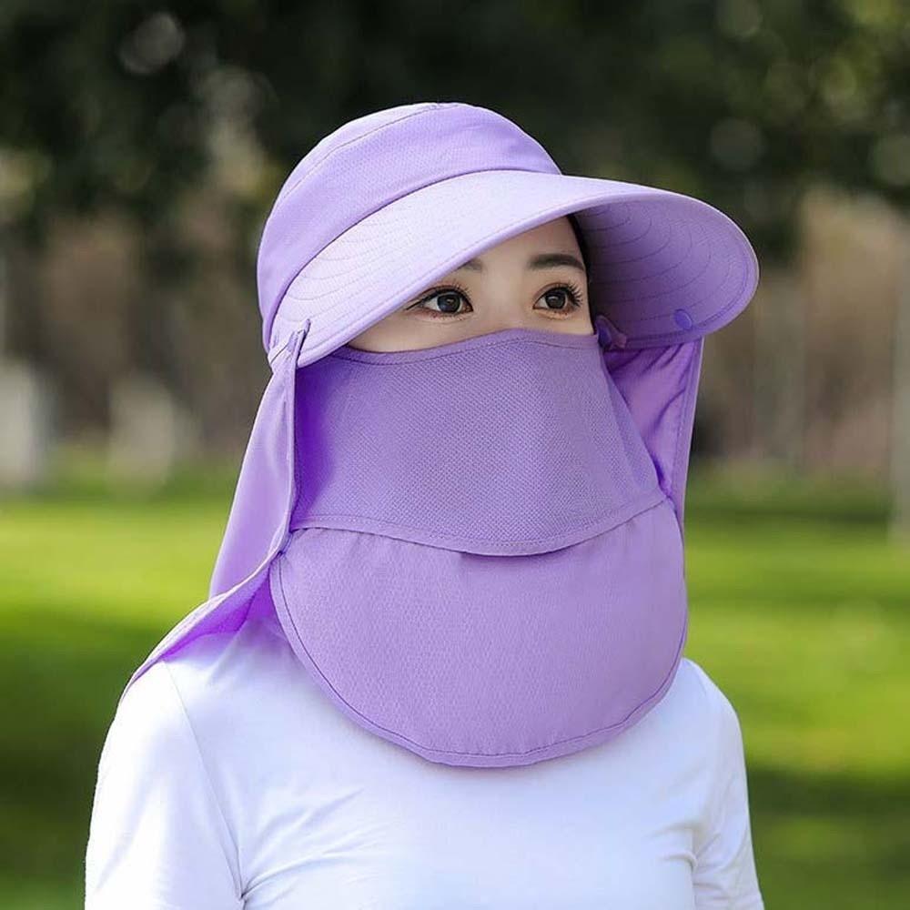 Anti-UV Shawl Mask Hat Face Covering Neck Protection Cap Fisherman Hat Sunshade Shawl Cap Women