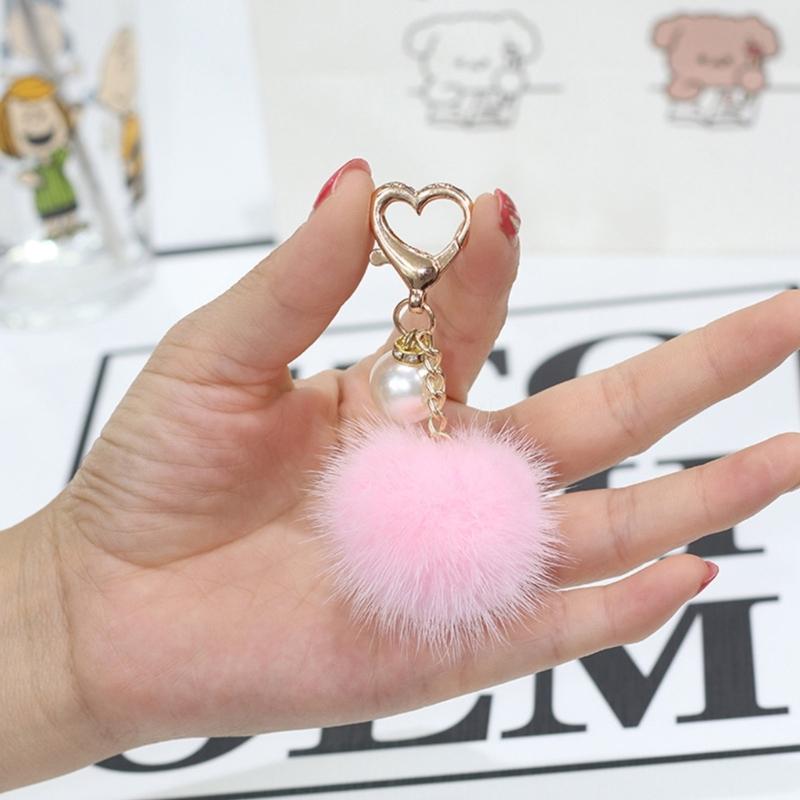 Plush Bag Pendant Practical Key Holder Decor Car Keyring Ornament for Backpacks