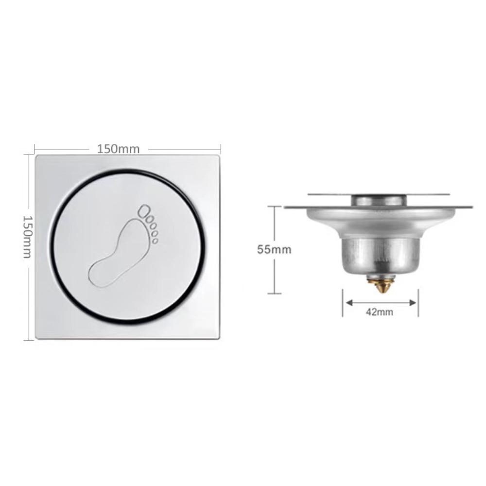 Pop Up Bounce Press-Type Floor Drain Metal Sewer Floor Strainer Useful Shower Foot Floor Drain