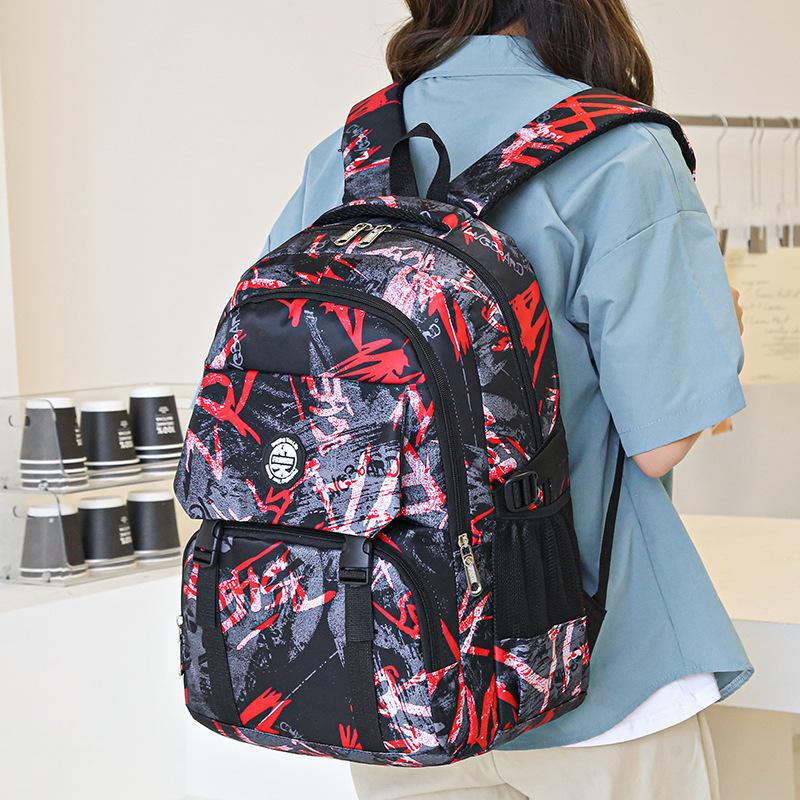 Backpack Korean Version Trendy Junior High School Student Backpack Fashion Camouflage Travel Large Capacity Computer Backpack