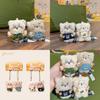Cartoon Bear Dress Plush Keychain Pendant Girl Bag Decoration Fun Gifts Small