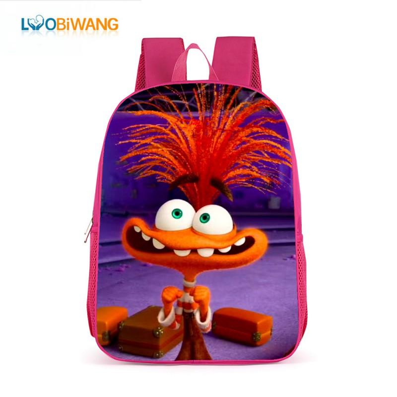 Inside Out 2 Kids School Backpack 17 Inch Oxford Fabric Bag Girls Boys Lightweight Anti-Theft Comfortable Student