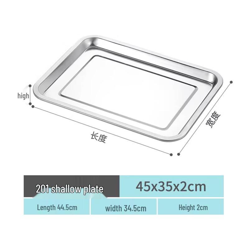 Homeglen Stainless Steel Rectangular Tray