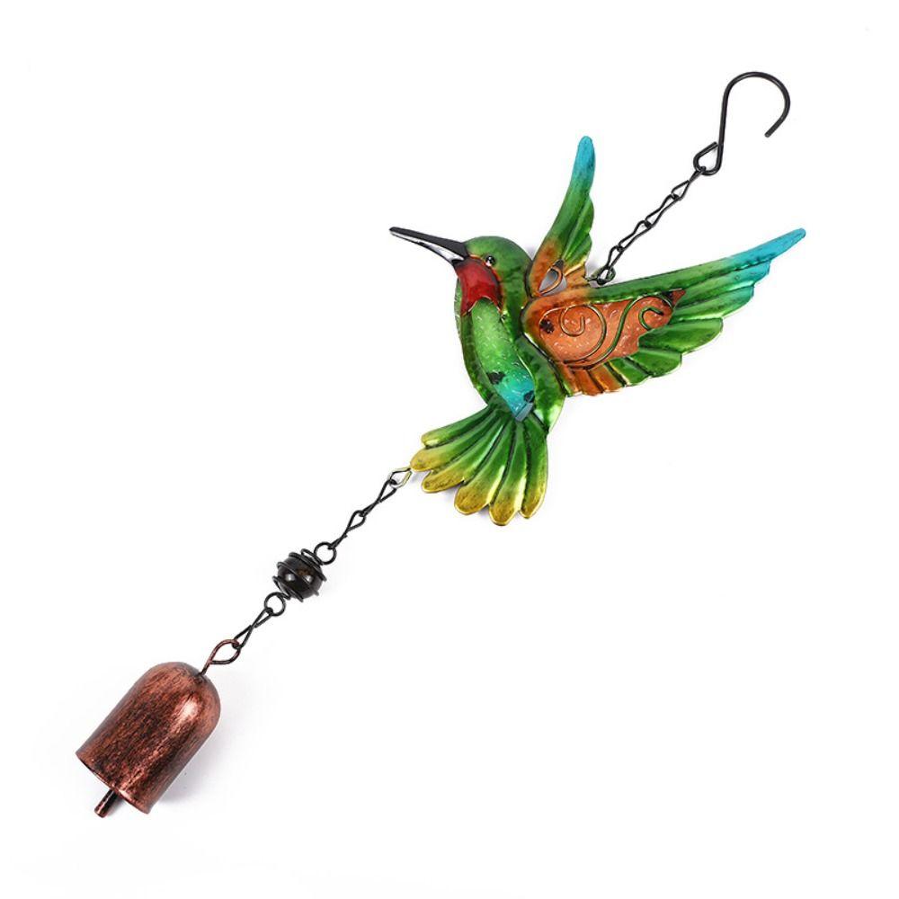 Creative Hummingbird Wind Chime Metal Hanging Decoration Garden Decoration Bell Pendant Gift