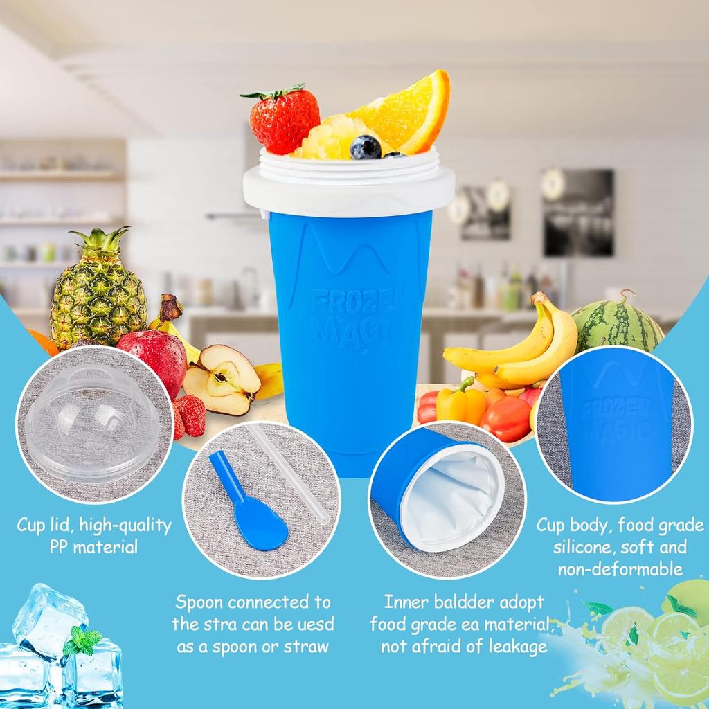 Slushie Maker Cup - TIK TOK Quick Frozen Magic Cup, Portable Double Layers Cool Slushee Maker For MilkShake,Juice,Ice Cream Make & More, Super Fun