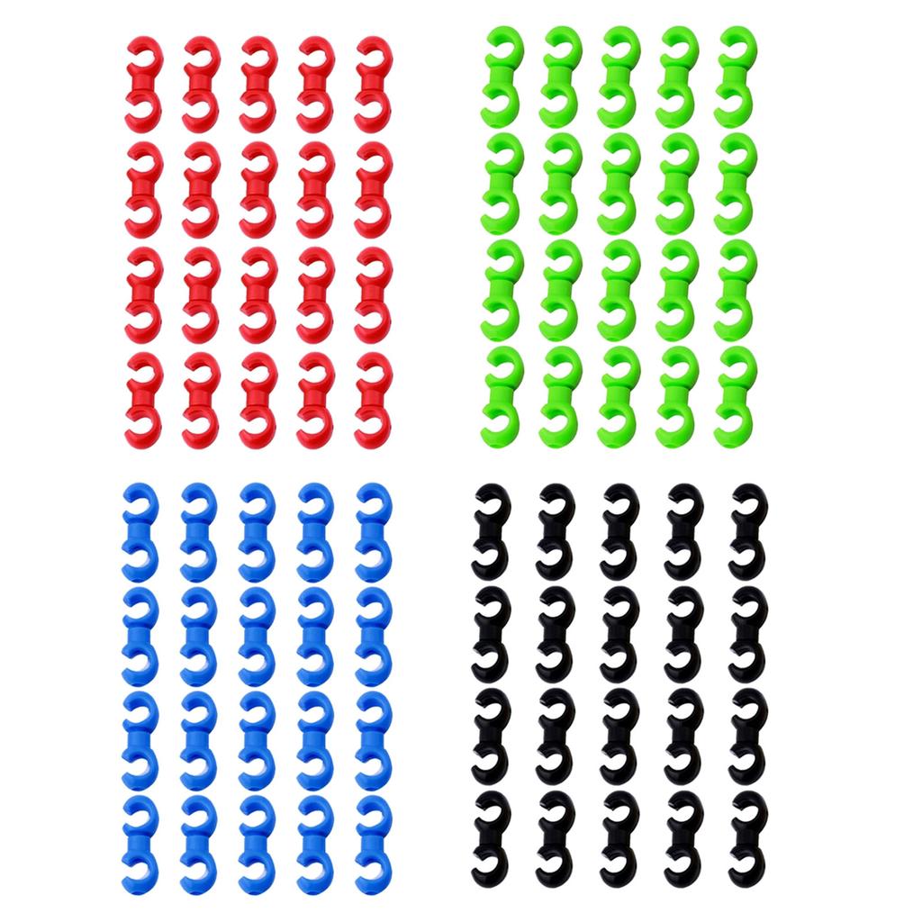20 Pcs Plastic Bike Brake Cable Clips Bike Cable Clasps S-Style Lines Clips Bike Cable Clasps Cycling Accessories