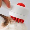 Pet Massage Shower Brush with Builtin Shampoo Storage Dog Grooming Brush Ergonomic Handle Pet Hair Cleaning Brush for Dog Cat