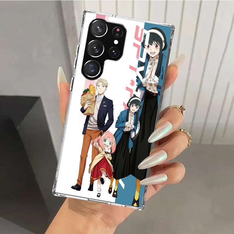 Anime Spy Family Anya Phone Case for Samsung Galaxy S26 S24 S23 Ultra S25 Edge S22 S21 Plus S20 FE + Soft Print Shell Funda Gala
