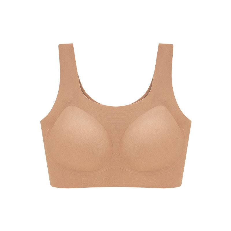 Liquid foundation seamless underwear women's summer thin new vest type small chest gathering anti-sagging invisible bra