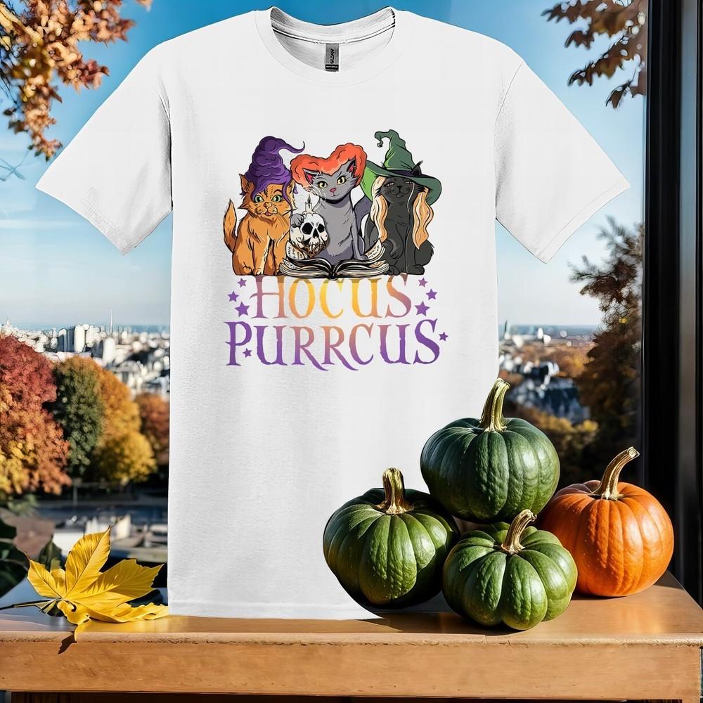 

Hocus Purrcus Halloween T-shirt Kids Hoodie Men Women Unisex Tshirt SX158 L