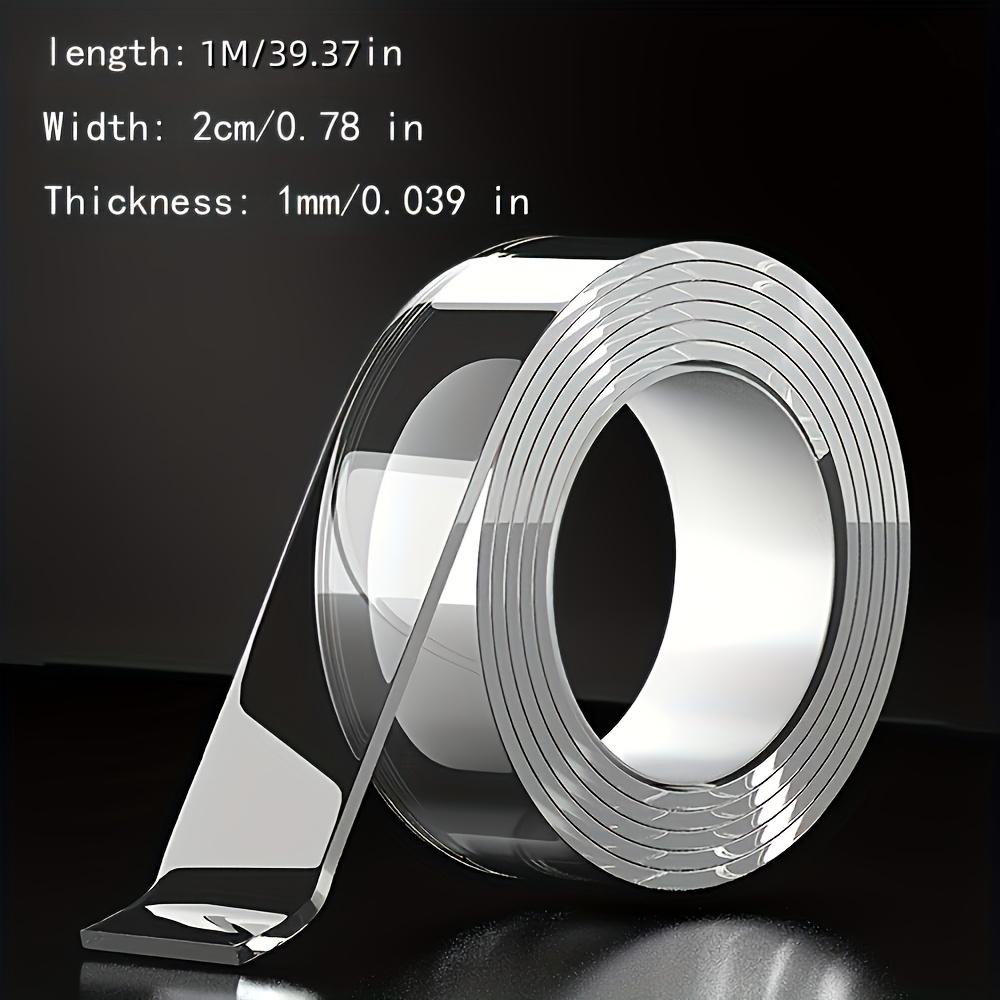 1/3 Roll Nano Dual-Sided Tape with Strong Adhesive - Reusable, Traceless and Washable - Suitable for Home, Office and Car