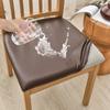 Waterproof PU Leather Seat Covers for Dining Chairs Stretch Dining Room Chair Seat Covers Kitchen Chair Seat Covers Protectors