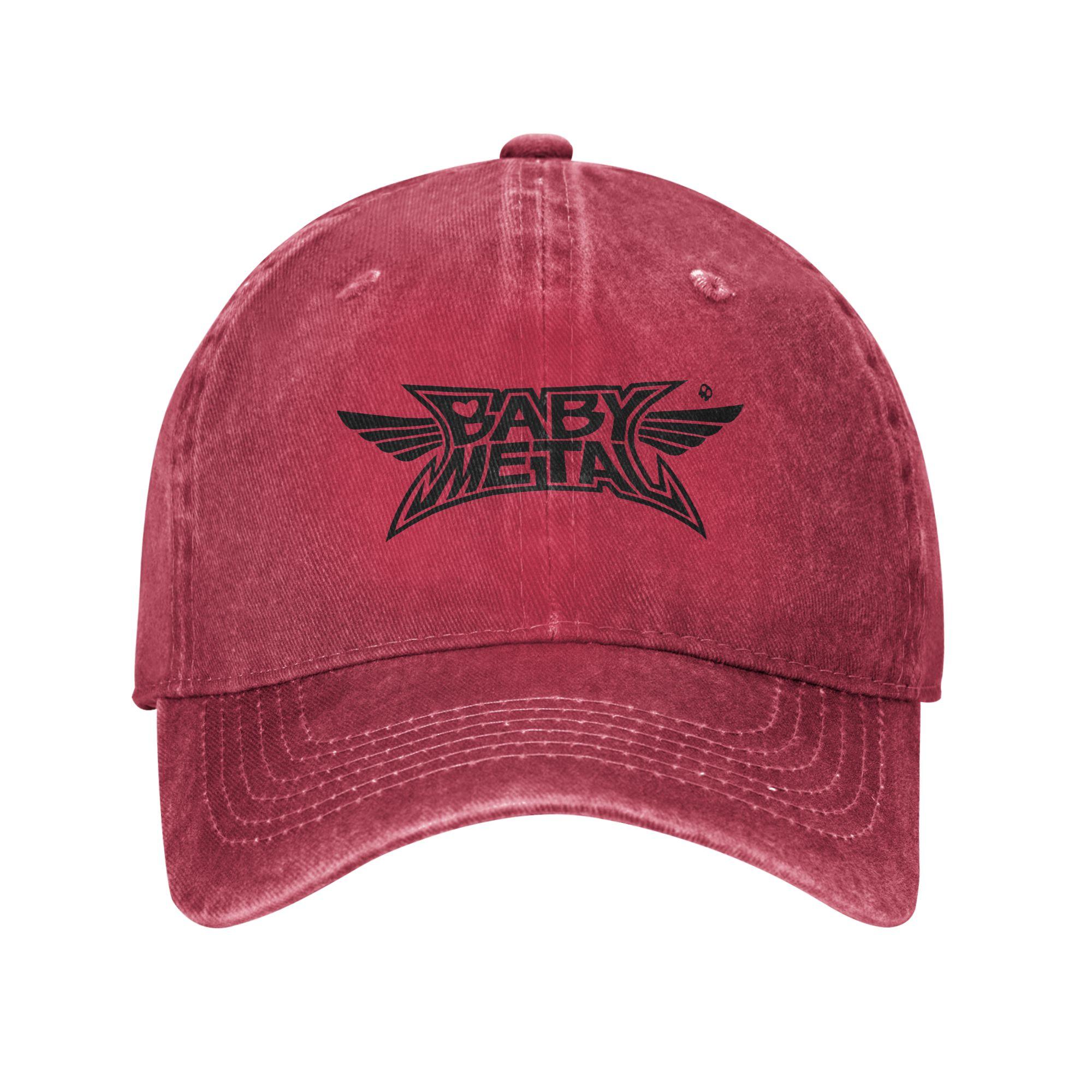 Retro Babymetal Logo Baseball Caps Unisex Distressed Washed Headwear Band Outdoor Activities  Adjustable Fit Caps Hat One Size