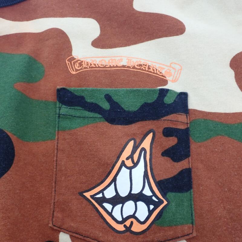 CHROME HEARTS  XL Short sleeve T-shirt camouflage cotton mens
