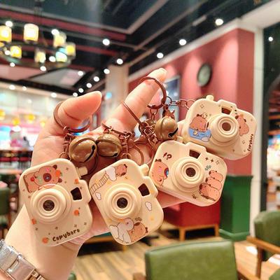 Porte-clés caméra de projection Capybara, dessin animé Kawaii, mini-caméra, décoration suspendue pour sac à dos