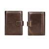 Vintage Men Faux Leather Wallet RFID Blocking Bi-fold Short Wallet Minimalist Slim Anti-Theft Credit Card Holder Front Pocket Wallet