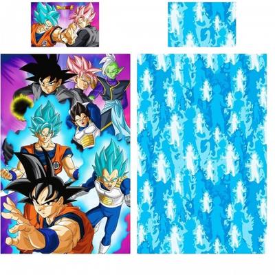 Conjunto de Edredom Reversível Goku & Vegeta