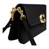 Coach Jet 25 Logo Leather Tote Crossbody Shoulder Bag Medium Women bags Black CAM16-B4BK
