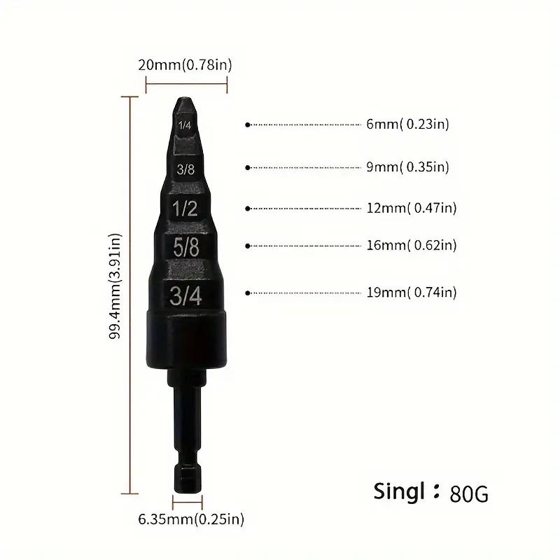 Tube Expander 5 In 1 Copper Tube Expander Air Conditioner Copper Pipe Swaging Tools Hex Shank Electric Drill Bit Flaring Tools