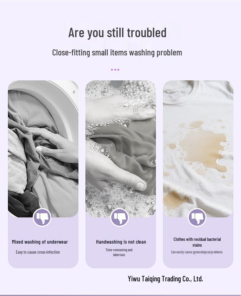 Portable Wireless Mini Washer with Wash & Dehydrate Functions for Underwear, Socks, and Small Items